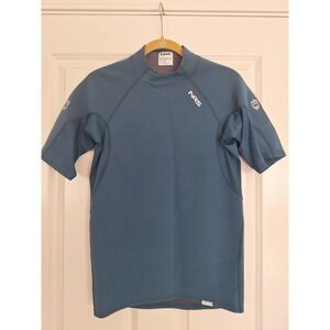 NRS Woman  Hydroskin  Short Sleeve Wet Suit‎ Top Blue Water Sports M